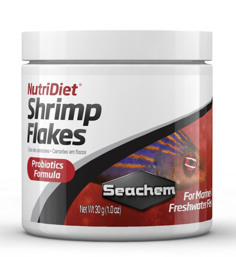 Seachem NutriDiet Shrimp Flakes w/Probiotics (50g)