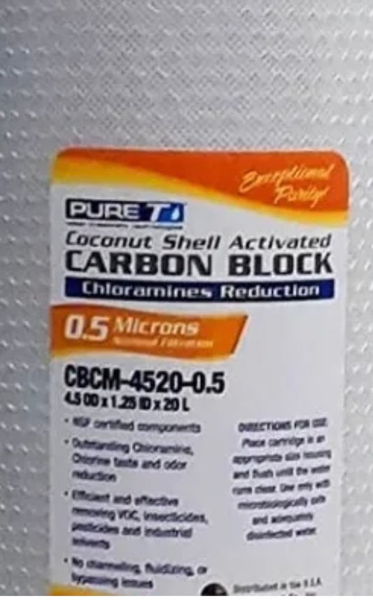 PureT Coconut Shell Activated Carbon Block 0.5 microns