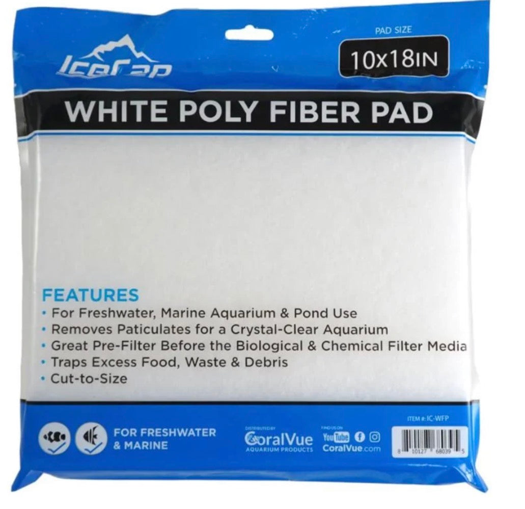 IceCap White Poly Fiber Pad 10x18