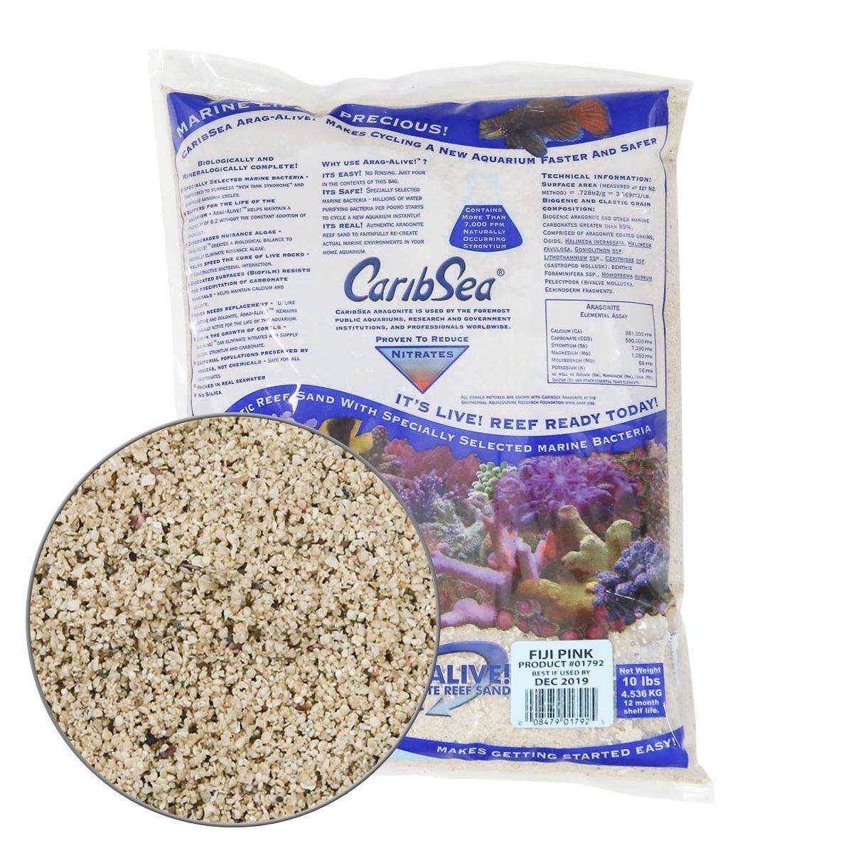 CaribSea Live Reef Sand (Fiji Pink) - 20lbs