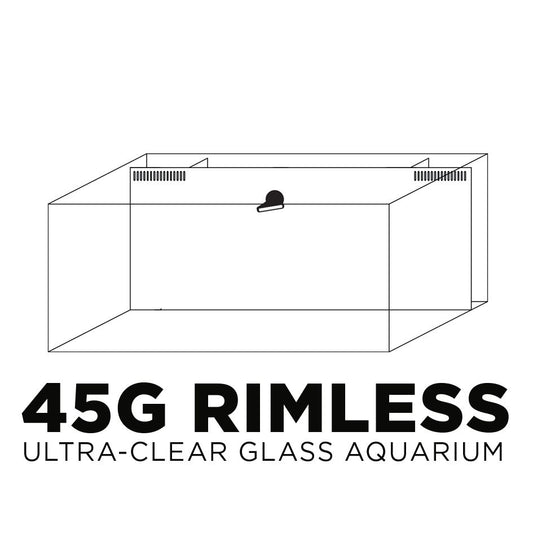 IceCap 45 Gallon AIO Rimless Glass Aquarium