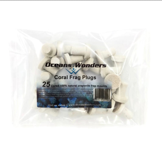 OW 7/8 Inch Small Agrocrete Coral Frag Plugs (25pc)