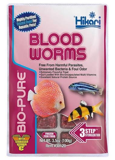 Hikari Bloodworms 3.5 oz cubes