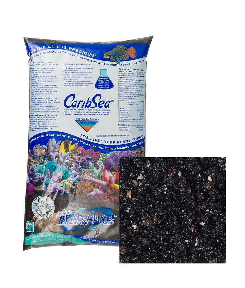 CaribSea Live Reef Sand (Hawaiian Black) - 20lbs